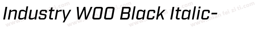 Industry W00 Black Italic字体转换